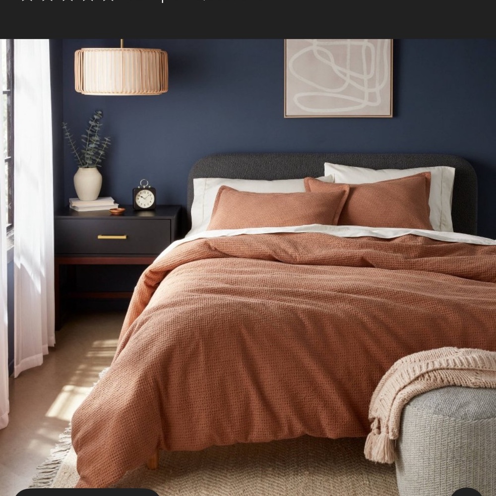 Target Rust Waffle-Texture Duvet Cover Set